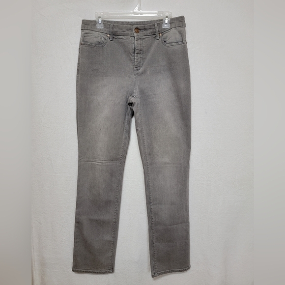 Women's Chico's So Lifting Slim Leg Jeans, Gray, Size 1 = U.S. M/ 8 Preowned EUC - Picture 2 of 12